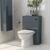 Aquarius WC Back To Wall Unit Steel Blue Imex Croma WC Unit - 550mm Wide