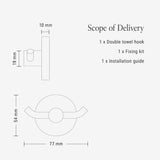 Villeroy & Boch Robe Hook Villeroy & Boch Elements - Tender Double Robe Hook