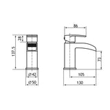 Aquarius Mono Basin Tap Aquarius Niagara Waterfall Mono Basin Mixer Tap with Waste