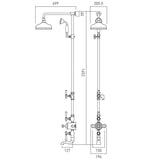 Vado Exposed Shower Set Booth & Co. Axbridge Exposed 3 Outlet Shower Set with Fixed Shower Head, Handset and Bath Spout