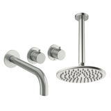 UK Bathroom Store Concealed Shower Set Crosswater Module Shower Set 3 with Fixed Overhead Shower and Bath Spout
