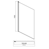 Aquarius Bathrooms Bath Screen Aquarius LevAqua Crittall Style 6mm Framed Hinged Bath Screen in Matt Black