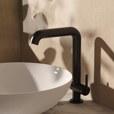 Crosswater Tall Basin Tap Slate Crosswater 3ONE6 Lever Tall Basin Mixer Tap