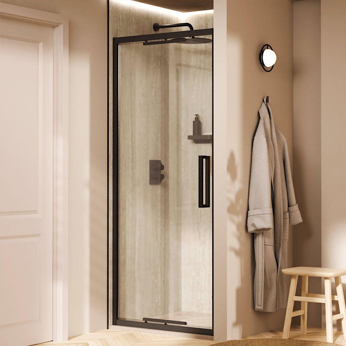 Crosswater Infold Shower Door Slate / 2000 x 1000 Crosswater Asura 8mm Infold Shower Door