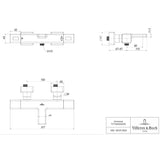 Villeroy & Boch Bath Shower Mixer Villeroy & Boch Universal Wall Mounted Thermostatic Square Bath and Shower Mixer Tap