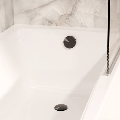 Crosswater Bath Waste Stainless Slate Crosswater 3ONE6 Bath Filler with Waste