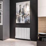 Eastbrook Panel Radiator 600 x 850 / Central Heating Eastbrook Guardia Straight Horizontal Aluminium in Matt White