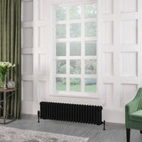 Eastbrook 300 x 1148 / Central Heating Eastbrook Rivassa Traditional 3 Column Radiator in Matt Black