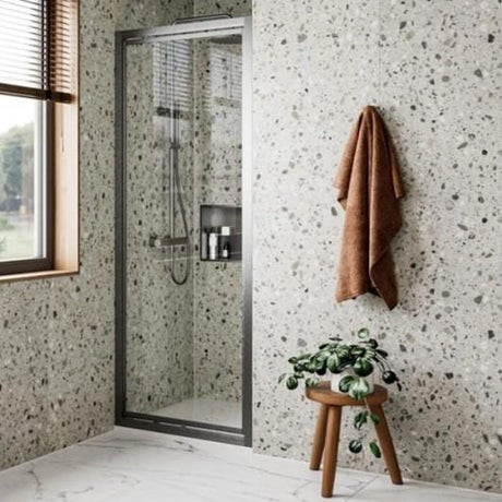 Crosswater Pivot Shower Door Slate / 800mm Crosswater Clear 6 Pivot Shower Door