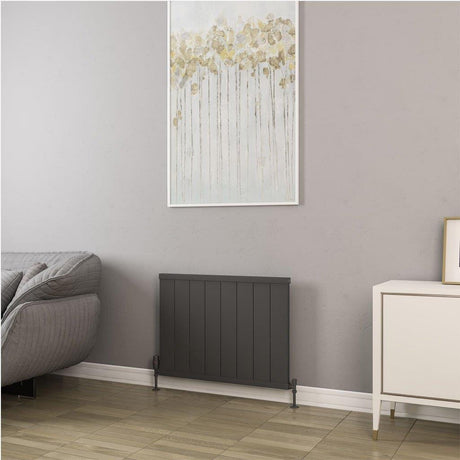 Eastbrook Panel Radiator 600 x 810mm / Matt Anthracite Eastbrook Kingswood Slimline Horizontal Aluminium Radiator