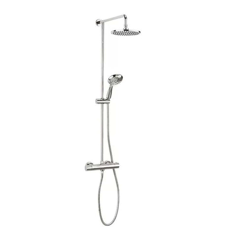 Crosswater Exposed Shower Set Crosswater Fusion Multifunction Thermostatic Shower Valve With Fixed Head & Three Mode Shower Kit in Chrome
