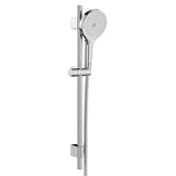 Roca Concealed Shower Set Roca T-500 Square Thermostatic Concealed Shower Valve with Rainshower Head, Shower Handset and Slide Rail Set