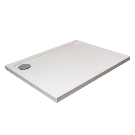 Aquarius Bathrooms Rectangle Shower Tray 1400x900mm Aquarius Urbano Rectangular 45mm Stone Resin Shower Tray in White
