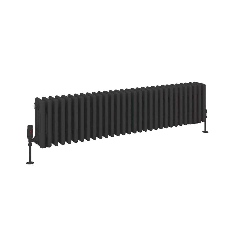 Eastbrook Rivassa Traditional 4 Column Radiator in Matt Black