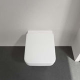 Villeroy & Boch Wall Hung Toilet Villeroy & Boch Architectura Square Wall Hung Rimless DirectFlush Toilet with Soft Close Seat