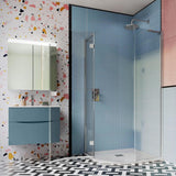 Crosswater Quadrant Shower Enclosure Crosswater Design 8 900 x 900mm Quadrant Shower Enclosure with Hinged Single Door in Silver