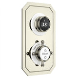 TED Concealed Shower Valve Polished Nickel TED Wyse Traditional 2/3 Outlet Digital Shower Valve with Crosshead Handle