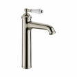 JTP Tall Basin Tap Nickel JTP Grosvenor Single Lever Tall Basin Mixer Tap with Clicker Waste