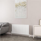 Eastbrook Panel Radiator 600 x 1210mm / Matt White Eastbrook Kingswood Slimline Horizontal Aluminium Radiator