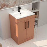 Imex Floor Standing Vanity Unit Imex Croma Floor Standing Double Door 600mm Vanity Unit with 1 Tap Hole Basin