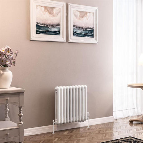 Eastbrook Column Radiator 600 x 623 / Central Heating Eastbrook Rubano Straight Horizontal Traditional Column Radiator in Gloss White