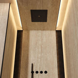 Crosswater Fixed Shower Heads Matt Black Crosswater MPRO Stream Square Recessed Shower Head