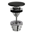 Laufen Basin Waste Gloss Black Laufen Unslotted Pop-Up Basin Waste with SaphirKeramik Cover