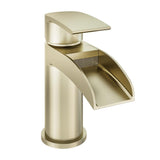 Aquarius Mono Basin Tap Brushed Brass Aquarius Niagara Waterfall Mono Basin Mixer Tap with Waste