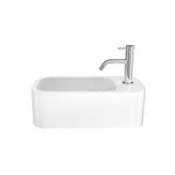 Crosswater Cloakroom Basin Crosswater Popolo Mini Wall Hung Cloakroom Basin Right Hand in White Gloss