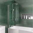 Eastbrook Bath Screen Chrome / Left Handed Eastbrook P Shaped Bath Screen