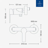 Villeroy & Boch Bath Shower Mixer Villeroy & Boch Architectura Wall Mounted Single Lever Shower Mixer Tap in Chrome