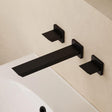 Crosswater Wall Mounted Basin Tap Matt Black Crosswater Limit 3 Hole Wall Mounted Basin Mixer Tap