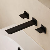 Crosswater Wall Mounted Basin Tap Matt Black Crosswater Limit 3 Hole Wall Mounted Basin Mixer Tap