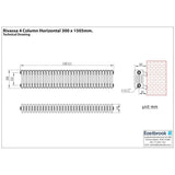 Eastbrook Rivassa Traditional 4 Column Radiator in Matt Anthracite