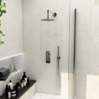 Imex Concealed Shower Set Chrome Imex Ravine 2 Handle, 2 Outlet Shower Set with 200mm Rainfall Shower Head, Pencil Handset and Hose