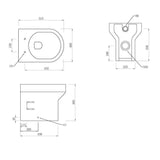 Aquarius Vanity Unit Suite Aquarius Urbano Premium 900mm Vanity Unit  Suite (with Back to Wall Toilet)