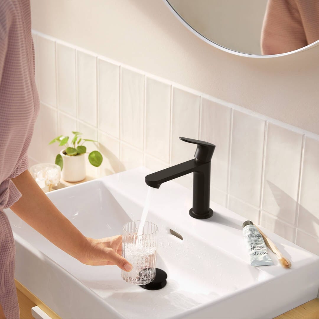 Hansgrohe Mono Basin Tap Hansgrohe Rebris S Single Lever Basin Mixer Tap 110 Coolstart in Matt Black