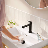 Hansgrohe Mono Basin Tap Hansgrohe Rebris S Single Lever Basin Mixer Tap 110 Coolstart in Matt Black