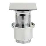 Crosswater Basin Waste Crosswater Square Click Clack Unslotted Basin Waste in Chrome