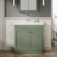 Aquarius Bathrooms Floor Standing Vanity Unit Green / 1 Aquarius Leighton 800mm Floor Standing Two Door Vanity Unit with Basin