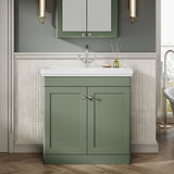 Aquarius Bathrooms Floor Standing Vanity Unit Green / 1 Aquarius Leighton 800mm Floor Standing Two Door Vanity Unit with Basin