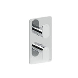 Crosswater Concealed Shower Valve Crosswater Drift 1 Outlet, 2 Handle Vertical Concealed Shower Valve in Chrome