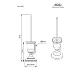 Miller Toilet Brush Miller Signature Freestanding Traditional Toilet Brush and Holder