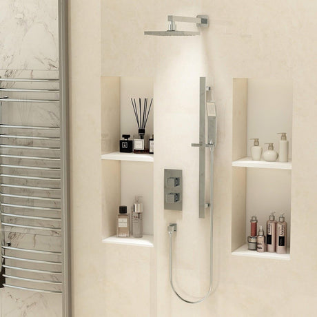 Imex Concealed Shower Set Imex Bloque 2 Handle Double Outlet Concealed Shower Set with Riser Kit