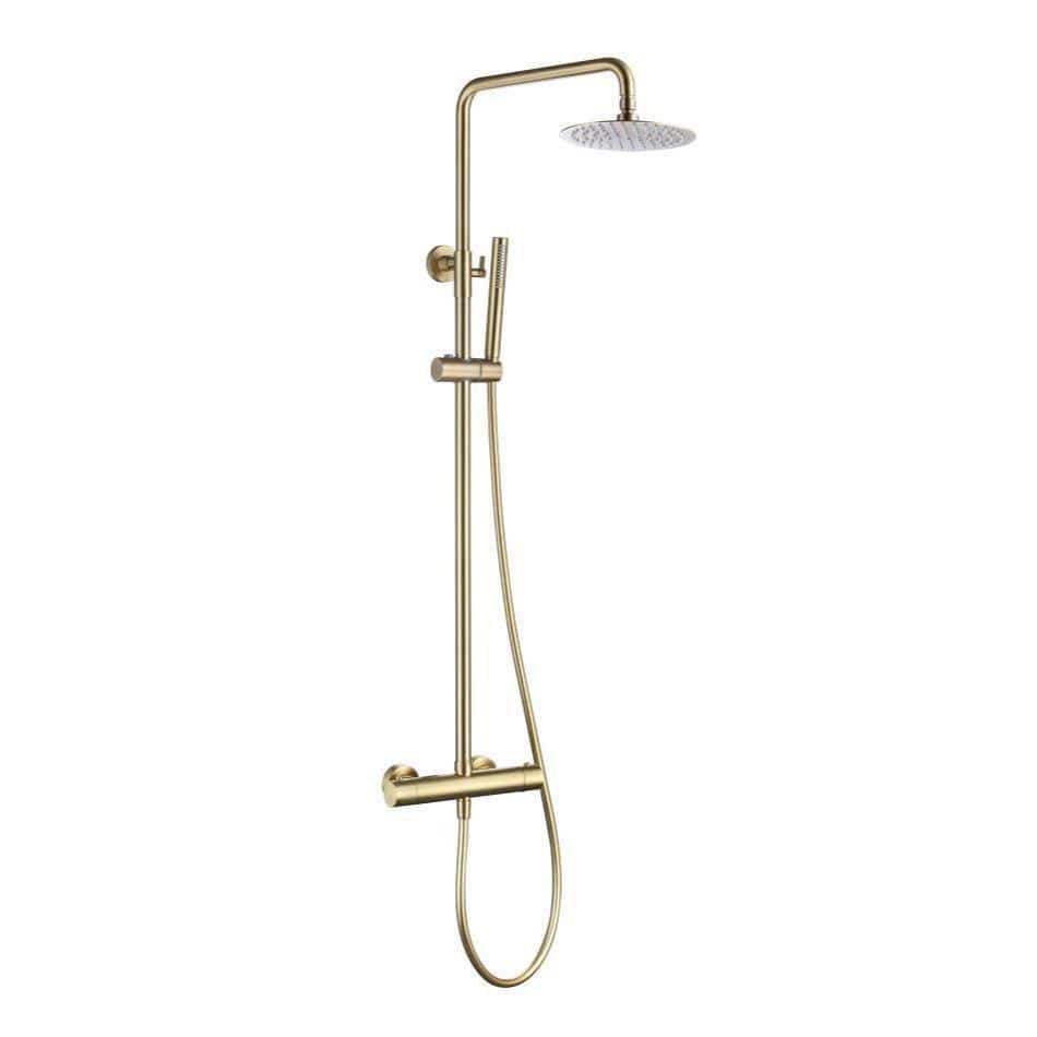 Aquarius Bathrooms Exposed Shower Set Aquarius RF-Series Complete Shower Brassware Pack with Basin Mixer, Bath Mixer & Exposed Shower