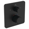 Ideal Standard Concealed Shower Valve Matt Black Ideal Standard Ceratherm C25 2 Outlet Square Concealed Valve Trim-set