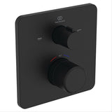 Ideal Standard Concealed Shower Valve Matt Black Ideal Standard Ceratherm C25 2 Outlet Square Concealed Valve Trim-set