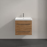 Villeroy & Boch Wall Mounted Vanity Unit Villeroy & Boch Avento Wall Hung Vanity Unit 580mm Two Drawers with Basin