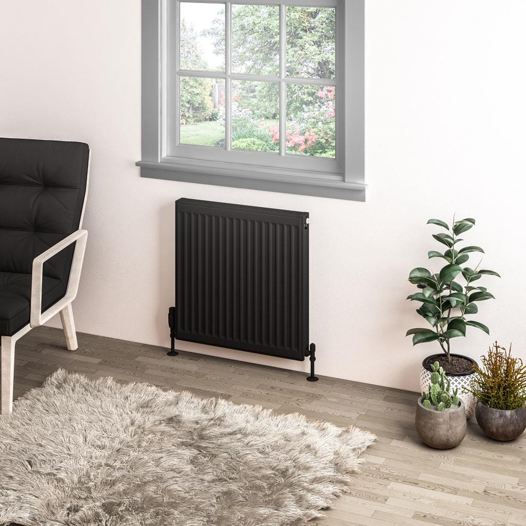 Aquarius Type 11 600 x 600mm Aquarius Type 11 Compact Panel Radiator In Matt Black