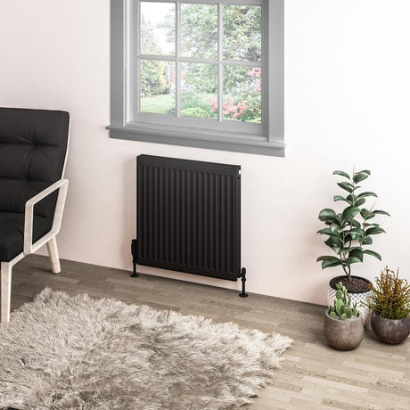 Aquarius Type 11 600 x 600mm Aquarius Type 11 Compact Panel Radiator In Matt Black